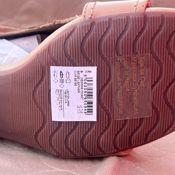 Clarks Tan Open-Toe Heeled Sandals - Picture 3 of 3